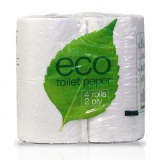 Бумага туалетная Sipto ECO двухслойная 4 рулона белая