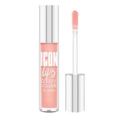 033387  LuxVisage. Блеск для губ ICON lips glossy volume с эффектом объема тон 502 Creamy Peach