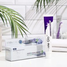 9050739 Зубная паста White Glo отбеливающая с антибактериальным эффектом и ополаскивателем, 100 мл