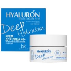 97958  Belkosmex HYALURON Deep Hydration. Крем для лица 40+ «Интенсивное увлажнение и лифтинг», 48мл