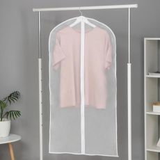 Чехол для одежды Доляна, плотный, 60×120 см, цвет белый, прозрачный 5329654