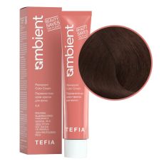 TEFIA Ambient 6.86 Перманентная крем-краска для волос / Тёмный блондин коричнево-махагоновый, 60 мл