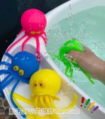 Декомпрессионная игрушка-осьминог для ванной, брызгается водой