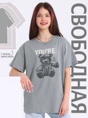 501299 Апрель Футболка серый