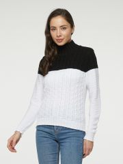 Свитер женский 212-41107 Белый/черный VAY