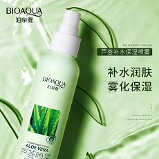 BIOAQUA Увлажняющий и освежающий спрей для лица с Aloe Vera, 150 мл