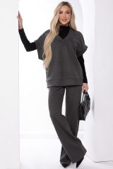 К12468-5 Костюм (Жилет+Брюки) LADY TAIGA Серый