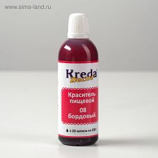 4635564 Краситель пищевой кондитерский гелевый Kreda Decor, бордовый, 90 г