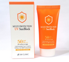 [3W CLINIC] Солнцезащитный крем Multi Protection UV Sun Block SPF50+++, 70 мл