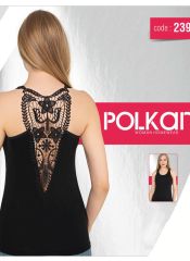 2398 Женская майка Polkan Черный