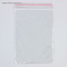 ЦЕНА ЗА 100 ШТ! 4245573 Пакет zip lock 12 х 17 см, 35 мкм (с красной полосой)