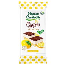Пирожное «Суфле со вкусом лимона», в глазури, со стевией 90г (24шт/кор)