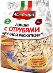 МАКСТОРИ ЛАПША С ОТРУБЯМИ РУЧНОЙ РАСКАТКИ 250Г