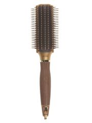 Olivia Garden Массажная расческа для волос / Expert Style Control Nylon Bristles Gold & Brown, 9 рядов, коричневый