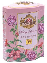 Чай зеленый Basilur Винтажные цветы «Розовая фантазия», 100 г (ж/б)