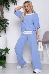К10564 Костюм (Блуза+Брюки) LADY TAIGA Голубой