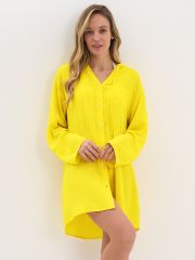 Si 0610K VISCOSA Туника пляжная жен.(с капюшоном) укороченная SiSi Туника Lemon (Желтый)