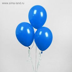 4939229 Шар латексный 12", пастель, набор 5 шт., цвет синий