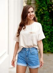 4417 Женские шорты CRACPOT Голубой