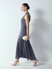 Платье макси из ацетата и вискозы, PL1607/groomy