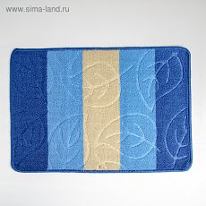 2857358 Коврик «Листья», 40×60 см, цвет синий