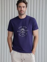 507376 VILATTE Футболка т.синий_surf club
