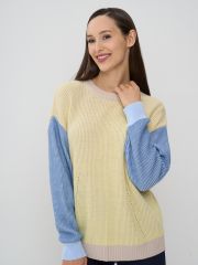 Джемпер женский 9242-94109 ваниль/лимон/голубой/зимнее утро NEWVAY