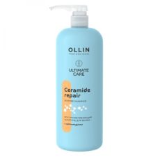 oln772321 ULTIMATE CARE Восстанавливающий шампунь для волос с церамидами, 1000 мл. OLLIN Professional