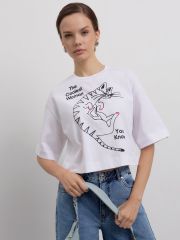 23С-2731ТСП Conte elegant Футболка white-cool cat