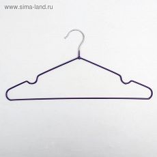ЦЕНА ЗА 2 ШТ! 819714 Вешалка-плечики с антискользящим покрытием, размер 40-44, цвет сиреневый