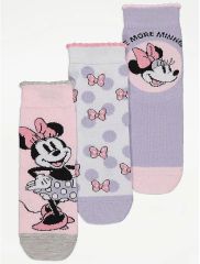 Disney Minnie Mouse Ankle Socks 3 Pack