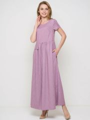 Платье женское 5231-3746 Ш85 розовый горошек VAY