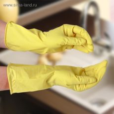 9497866 Перчатки хозяйственные Доляна, размер S, ХБ напыление, латексные цвет МИКС