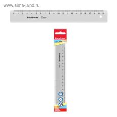 4917291 Линейка 20 см ErichKrause Clear, прозрачная