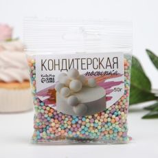 9750036 Новогодняя посыпка кондитерская с мягким центром матовая 