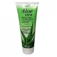 00003663 Biтэкс Aloe vera. Крем ночной Алоэ насыщающий с маслом Ши, 75мл