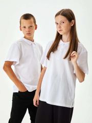 102692_OLU Рубашка- поло для детей белый (вар.1) Orby