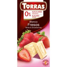 Молочный шоколад TORRAS (клубника)без добавления сахара 75 г
