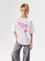 20230510042 Футболка детская для девочек Angellia молочный ACOOLA Kids