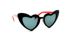 Детские солнцезащитные очки сердце черный красный Нет бренда