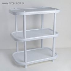 4916213 Полка для обуви, 3 яруса, 49,2×30,7×58,2 см, цвет белый мрамор
