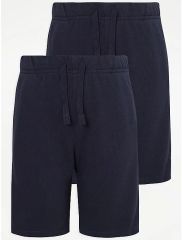 Navy School Sweat Shorts 2 Pack