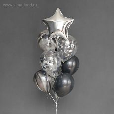 3622313 Фонтан из шаров «На стиле», латекс, фольга, 10 шт.