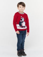 Джемпер детский 212-6224 356/В17/189/10480 красный/молоко/т.синий/молоко VAY