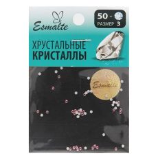 Стразы Esmalte размер 3 розовые 50 шт