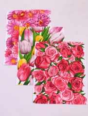 Текстильное изделие ЦВЕТЫ (48х58) розовый