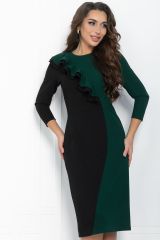 511201 LT Collection Платье чёрно-зелёный