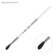 4352405 Кисть Белка круглая № 4 (диаметр обоймы 4 мм; длина волоса 18 мм), деревянная ручка, Calligrata