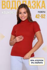 333688 Натали Водолазка терракотовый
