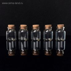 4693510 Баночки для хранения бисера, d = 3 × 4,5 см, 5 шт